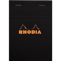 RHODIA blocs noir n°13 10,5x14,8cm 80 feuilles agrafees 80g Q.5x5