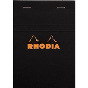 RHODIA blocs noir n°13 10,5x14,8cm 80 feuilles agrafees 80g Q.5x5