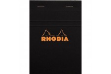 RHODIA blocs noir n°13 10,5x14,8cm 80 feuilles agrafees 80g Q.5x5