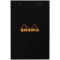 RHODIA 142009C - Bloc-Notes Agrafe N°14 Black - 11x17 cm - Petits Carreaux - 80 Feuilles Detachables - Papier Clairefontaine Bla