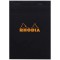 RHODIA 162009C - Bloc-Notes Agrafe N°16 Black - A5 - Petits Carreaux - 80 Feuilles Detachables - Papier Clairefontaine 80G - Cou