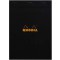 RHODIA 182009C - Bloc-Notes Agrafe N°18 Black - A4 - Petits Carreaux - 80 Feuilles Detachables - Papier Clairefontaine 80G - Cou