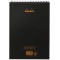 RHODIA 185009C - Bloc-Notes a  Spirale (Reliure Integrale) Noir - A4 - Petits Carreaux - 80 Feuilles Detachables - Papier Claire