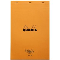 RHODIA 191000C - Bloc-Notes Agrafe N°19 Fax Orange - A4+ - Pre-Imprime Telecopie - 80 Feuilles Detachables - Papier Clairefontai