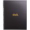 RHODIA 191301C - Cahier a  Spirale (Reliure Integrale) Notebook Noir A4+|Petits Carreaux|160 pages Detachables Perf. 9 Trous|Pap