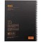 RHODIA 191301C - Cahier a  Spirale (Reliure Integrale) Notebook Noir A4+|Petits Carreaux|160 pages Detachables Perf. 9 Trous|Pap