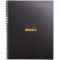 RHODIA 191310C - Cahier a  Spirale (Reliure Integrale) Notebook Noir A4+ | Ligne | 160 pages Detachables Perf. 9 Trous - Papier 