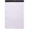 RHODIA 201009C - Bloc-Notes Agrafe N°20 Black - A4+ - Grands Carreaux Seyes - 80 Feuilles Detachables Perforation 4 Trous - Papi