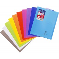 Lot de 40 : Clairefontaine 984401C Un Cahier Agrafe Koverbook - 24x32 cm - 48 Pages Grands Carreaux - Papier Blanc 90 g - Couver