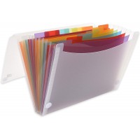 - 100208980 - Tahiti Trieur Familial Extensible 13 Compartiments Polypropylene Translucide A4 Incolore