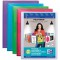 Lot de 10 : OXFORD Protege-Documents Polyvision A4 120 vues / 60 pochettes Couverture Polypro Translucide Coloris Assortis