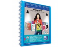 OXFORD Protegeâ€Documents Variozip Polyvision A4 40 vues amovibles Couverture Polypro Bleu