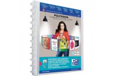 OXFORD Protegeâ€Documents Variozip Polyvision A4 40 vues amovibles Couverture Polypro Incolore