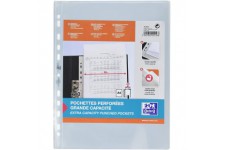 100206867 Sachet de 10 Pochettes perforees A4 en polypropylene ultra-resistant 140 microns incolore