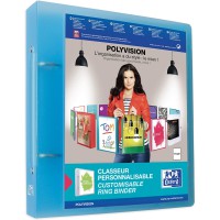 Lot de 12 : OXFORD Classeur Polyvision 17x22 Dos 40mm 2 Anneaux Ronds Couverture Polypro Translucide Coloris Assortis