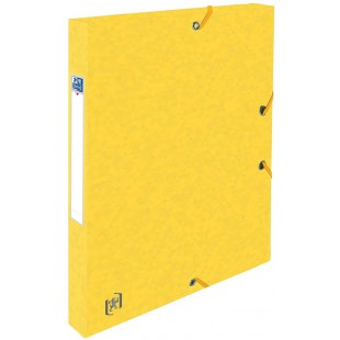 Boite de classement Top File cartonne avec elastique dos 2,5cm jaune