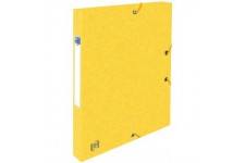 Boite de classement Top File cartonne avec elastique dos 2,5cm jaune