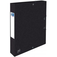 Boite de classement a  elastique OXFORD Top File cartonne dos de 4 cm noir