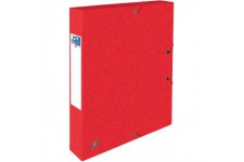 Boite de classement a  elastique Top File cartonne dos de 4 cm rouge
