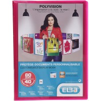 Lot de 12 : ELBA Protege-documents 40 pochettes 80 vues , Coloris Aleatoire