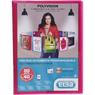 Lot de 12 : ELBA Protege-documents 40 pochettes 80 vues , Coloris Aleatoire