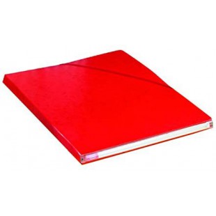 Lot de 10 : Eurofolio Alpina Chemise cartonnee avec rabat elastique Dos 5 mm A4 21 x 29,7 cm Rouge