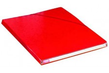 Lot de 10 : Eurofolio Alpina Chemise cartonnee avec rabat elastique Dos 5 mm A4 21 x 29,7 cm Rouge