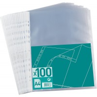 - 100206882 - Pochette perforee - Format A4 - Polypropylene graine - Incolore