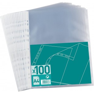 - 100206882 - Pochette perforee - Format A4 - Polypropylene graine - Incolore