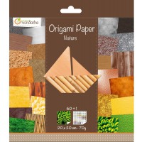 Avenue Mandarine 52503MD - Un paquet de 60 feuilles Origami 20x20 cm 70G (30 motifs x 2 feuilles) et une planche de s