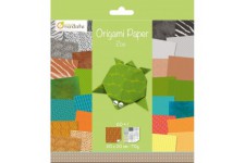 Avenue Mandarine 52504MD - Un paquet de 60 feuilles Origami 20x20 cm 70G (30 motifs x 2 feuilles) et une planche de s