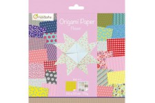 Avenue Mandarine 52507O - Un paquet de 60 feuilles Origami 20x20 cm 70G (30 motifs x 2 feuilles) et une planche de st