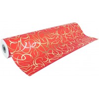 Clairefontaine 211894C - Une bobine papier cadeau Premium 50mx70 cm 80g, Arabesques rouges