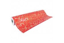 Clairefontaine 211894C - Une bobine papier cadeau Premium 50mx70 cm 80g, Arabesques rouges