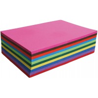 Clairefontaine 455202C - Paquet de 250 Feuilles de Papier Couleur 120g/m² - Format A4 (21x29,7cm) - 10 Couleurs Assorties - Lois