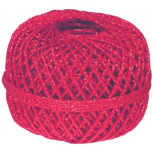 Clairefontaine - 601406C - Un plateau de 10 pelotes de cordelettes a paillettes - rouge - 1mm x 20m
