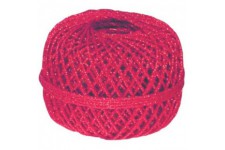 Clairefontaine - 601406C - Un plateau de 10 pelotes de cordelettes a paillettes - rouge - 1mm x 20m