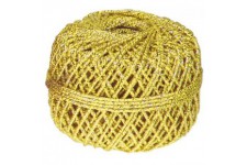 Clairefontaine - 601475C - Un plateau de 10 pelotes de cordelettes a  paillettes - or - 1mm x 20m