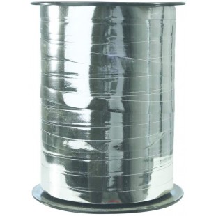 Clairefontaine 602076C - Une bobine de Ruban Bolduc Metallise - 250mx7mm - Argent - Ruban decoratif cadeau, DIY
