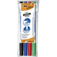 BIC Velleda 1721 Feutres Effacables a  Sec - Bleu, Pochette de 4