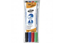 BIC Velleda 1721 Feutres Effacables a  Sec - Bleu, Pochette de 4