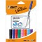 BIC Velleda 1741 Feutres pour Tableau Blanc Effacables a Sec, Pointe Conique Moyenne - Couleurs Assorties, Pochette 