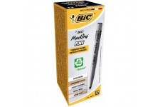 BIC Marking Fine ECOlutions Marqueurs Permanents a Pointe Conique Fine - Pour Carton, Plastique, Bois, Metal - Noir