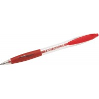 BIC 13002 Stylo-bille Atlantis ecriture moyenne 0,5 mm encre douce bille retractable corps cristal clip grip prehens