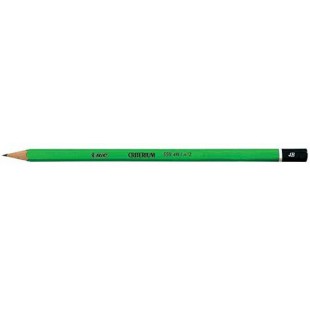 BIC 13131 Criterium Crayon Graphite 550 4B Bois Hexagonal Tete Trempee Baguee Excellente Taillabilite Couleurs Assor