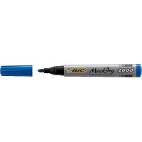 BIC Lot de 12 marqueur permanent Marking 2300, pointe biseautee, bleu