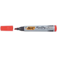 BIC marqueurs permanent Marking 2300, pointe biseautee, rouge