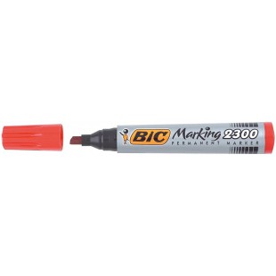 BIC marqueurs permanent Marking 2300, pointe biseautee, rouge