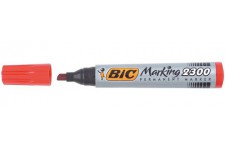 BIC marqueurs permanent Marking 2300, pointe biseautee, rouge