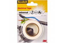 3M Scotch Ruban Electrique 10 m x 15 mm Blanc